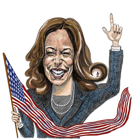 Kamala Harris Drawing By Robert Yaeger Fine Art America