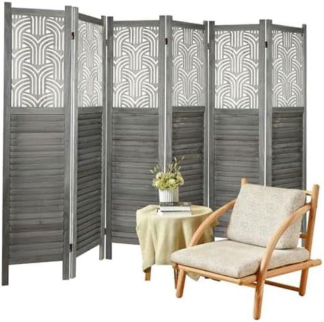 6 Panel Room Dividers Fully Assembled 5 6Ft Carved Room Dividers And