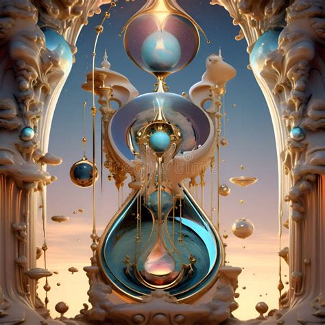 Beautiful Digital Fine Art Work With Abstract Portal Of Time Timing