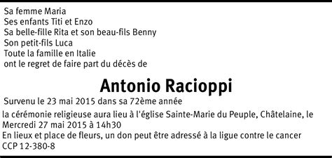 Antonio Racioppi Hommages