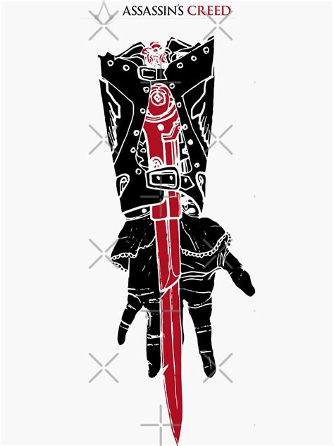 "Assassin’s Creed Hidden Blade (Black & Red)" Sticker for Sale by ...