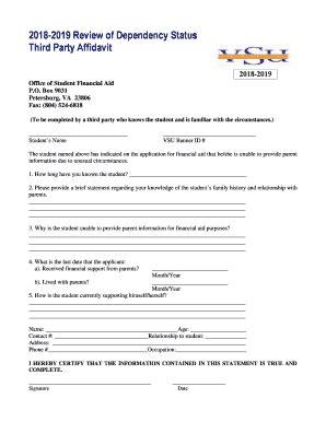 Third Party Affidavit Format Pdf Fill Online Printable Fillable