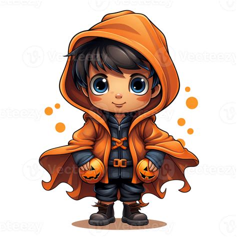 Kind Halloween Clip Art Illustration Ai Generativ 29495421 Png