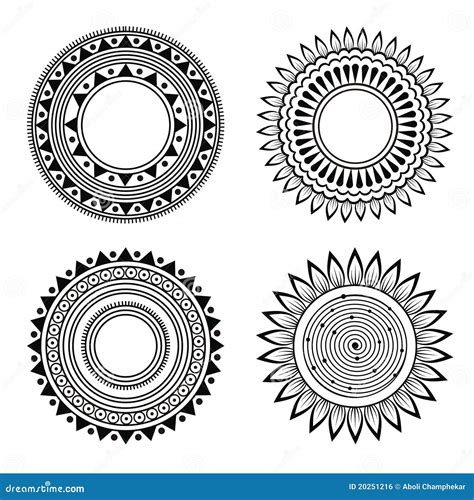 Reticoli Simmetrici In Bianco E Nero Del Henn Illustrazione Di Stock