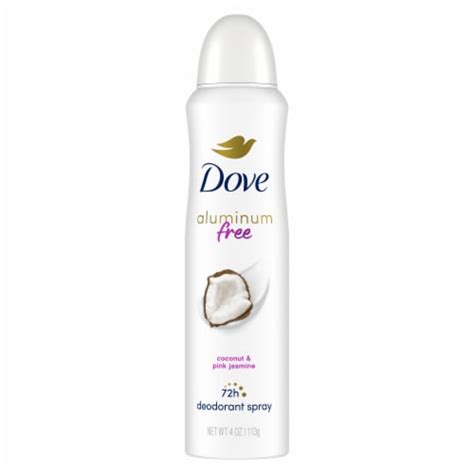 Dove Aluminum Free Deodorant Spray Coconut And Pink Jasmine 4 Oz Kroger