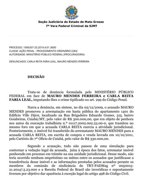 MidiaNews Juiz aceita denúncia do MPF e governador e ex juíza viram réus