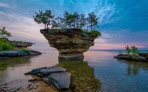 Turnip Rock Port Austin Huron Lake Michigan Usa