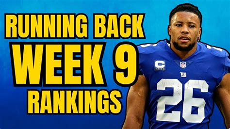 Top Running Back Rankings Tiers Week Fantasy Football Youtube