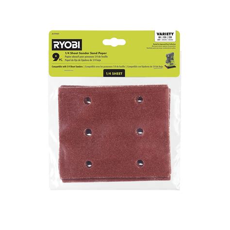 9 PC 1 4 SHEET SANDER SAND PAPER RYOBI Tools