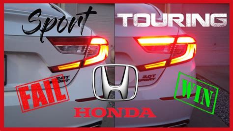 2018 2019 Honda Accord Touring Taillights On Sport Trim Youtube