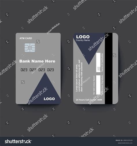 Modern Atm Card Template Design 2021 Stock Illustration 2093155570