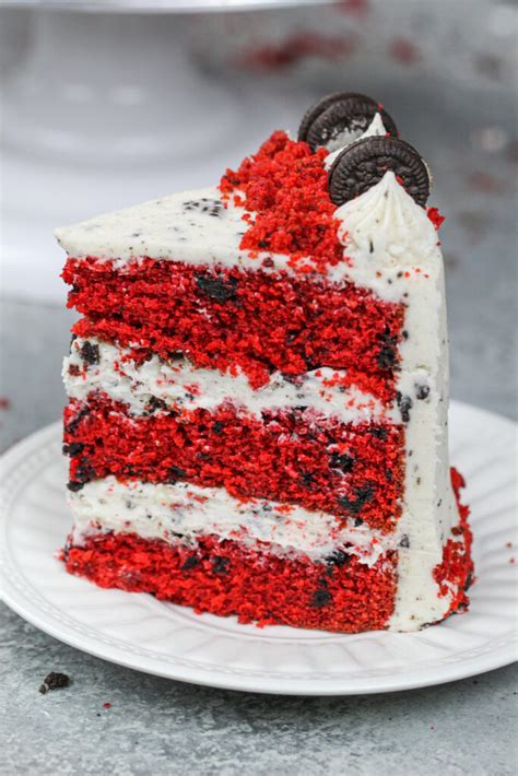 Red Velvet Oreo Cake Recipe with Oreo Cream Cheese Frosting