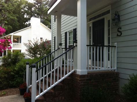 Black Porch Rails White House Curb Appeal Pinterest Railing