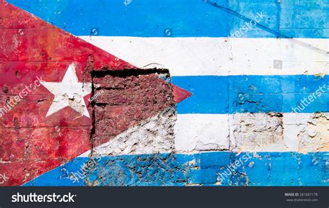 Cuban Flag Painted On Grunge Old Stock Photo 281887178 - Shutterstock