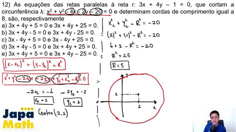 Prova Resolvida Espcex Geometria Anal Tica Youtube