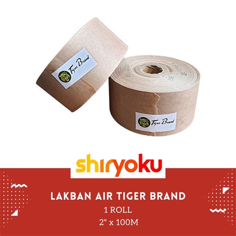 Jual Lakban Air Inch X M Gummed Paper Craft Tape Tiger Kraft