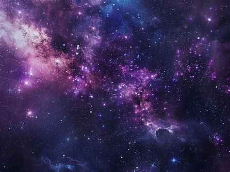 Premium Photo Purple And Blue Galaxy With Stars And A Black