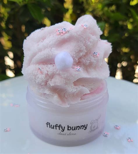 Fluffy Bunny Cloud Slime 75 Oz Pink Cloud Slime Fluffy Etsy