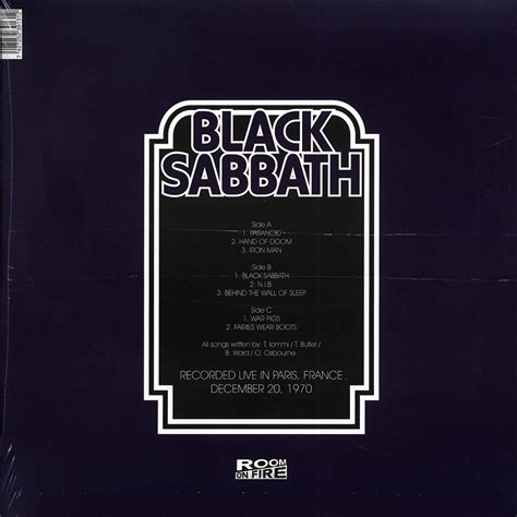 Black Sabbath Live In Paris Double Lp New Sealed Etsy