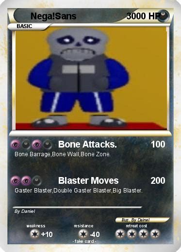 Pokémon Nega Sans - Bone Attacks. - My Pokemon Card