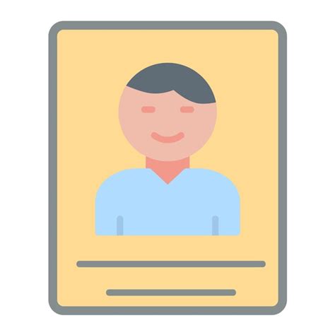 Premium Vector Passport Photo Flat Illustration