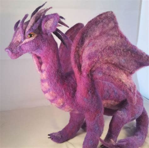 Caprice Willert Needle Felted This Gorgeous Purple Dragon As A Token Of