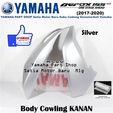 Jual Cover Lampu Depan Body Bodi Cowling Aerox Old Silver Metallic