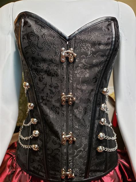 Black Steampunk Corset | Majestic Velvets