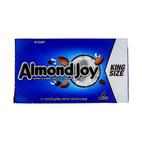 Almond Joy Coconut And Almond Chocolate King Size Candy Bar 3 22 Oz Bar