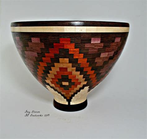 Aztec Arrowhead Segmented Bowl 1906 Etsy En 2021 Bois Tourné Bols