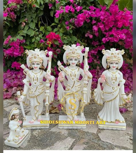 Traditional Hindu Export Premium Quality Marble Ram Darbar Statue At Rs