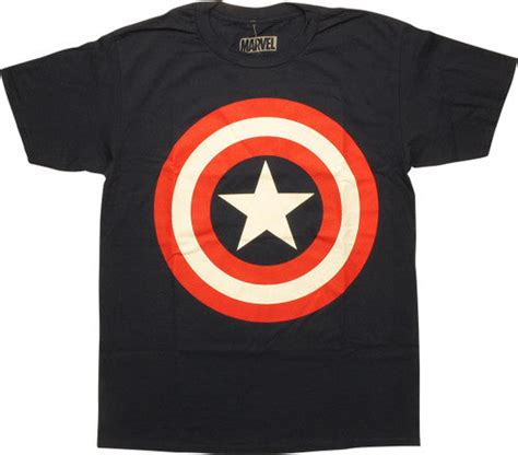 Captain America Shield Logo Navy Blue T Shirt Fye