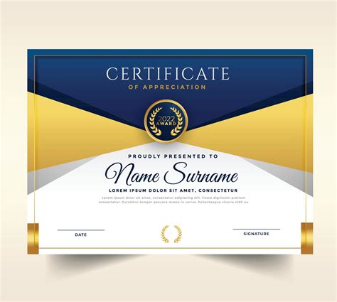 Simple Award Certificate Design Template 5308881 Vector Art At Vecteezy