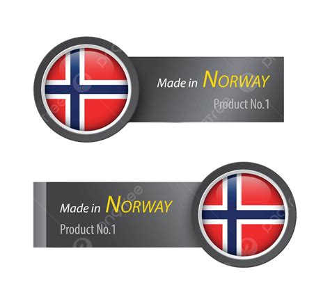 Norwegian Flag Symbol With Text Label Badge Label Icon Vector Badge Label Icon Png And Vector