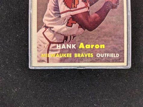 1957 Topps Hank Aaron Reverse Negative 20 South Auction