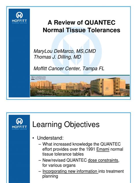 Quantec Rt Constraints Radiation Therapy Diseases And Disorders