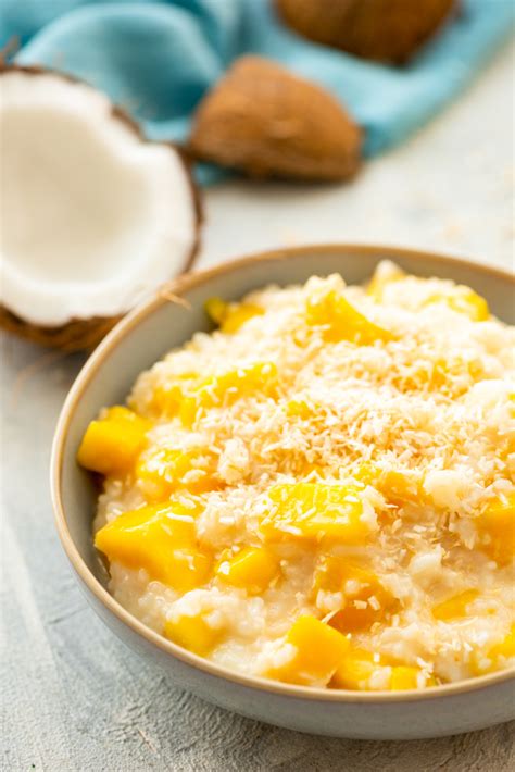 Coconut Mango Rice Pudding (Dairy Free) - Easy Peasy Meals