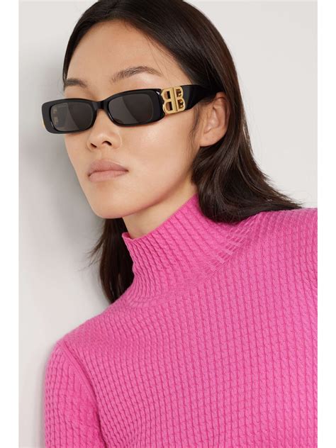 Balenciaga Eyewear Dynasty Bb Square Frame Acetate And Gold Tone