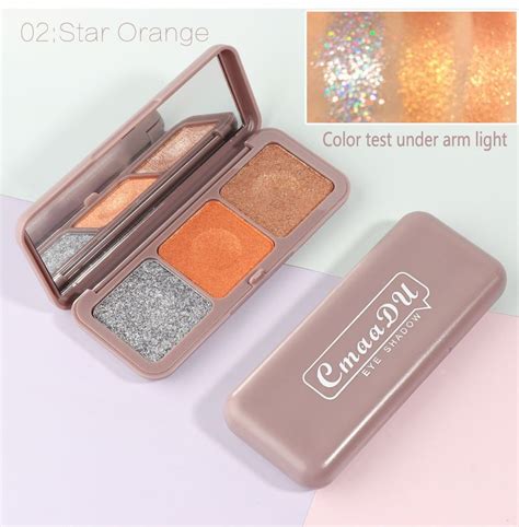 CmaaDu Shimmer Glitter Travel Eyeshadow Palette Polarize Shine In With