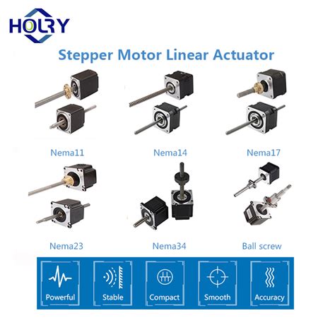 Non Captive Nema Stepper Motor Lead Linear Actuators Lead Screw