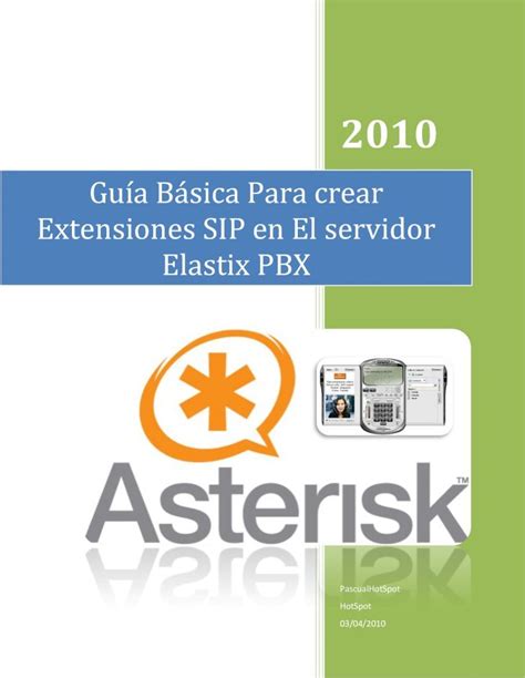 PDF Guia Basica Para Crear Extensiones SIP En Elastix PBX 1 DOKUMEN