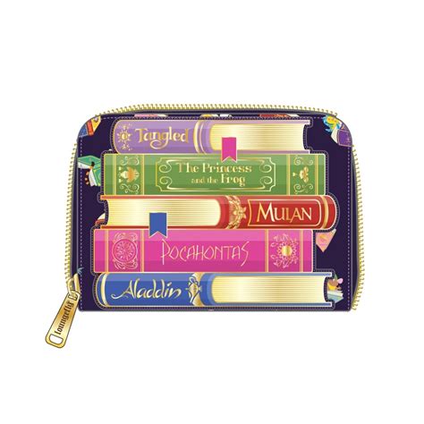 Disney Loungefly Wallet Princess Books Zip Around Wallet