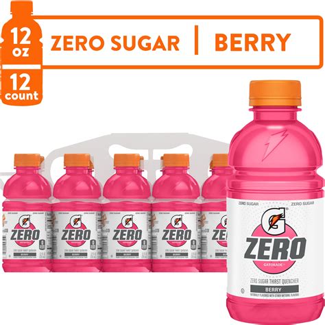 Gatorade Zero Sugar Sports Drink Berry Flavor 12 Oz Hydration