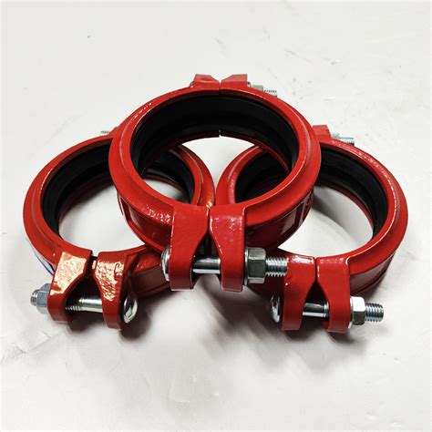 Red Painted Couplings UL FM Fire Sprinkler Pipeline Fittings Flexible