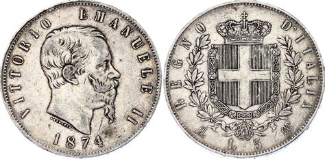 5 Lires Victor Emmanuel II Italie Numista