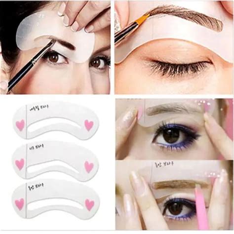 Eyebrow Stencils Drawing Gguide Card Professional Eyebrow Template DIY