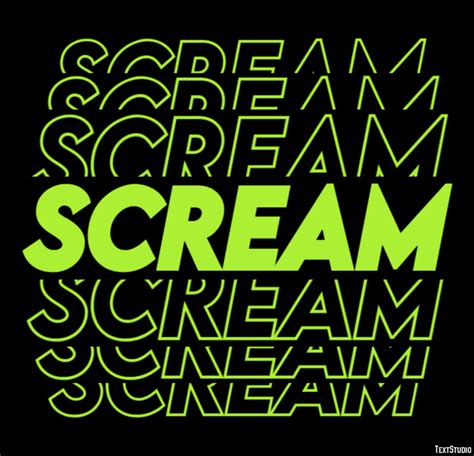 Scream | Text Effect Generator | TextStudio