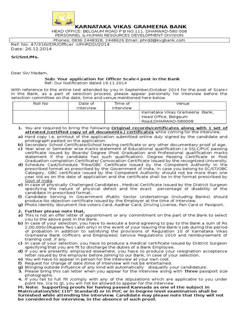 1. Call Letter Format.doc | Identity Document | Employment