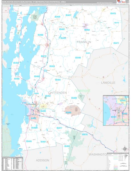 Burlington-South Burlington Metro Area, VT Maps