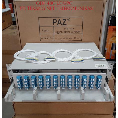 Jual PAZ OTB ODF RACK 48 CORE LC UPC FULLSET SINGLE MODE FIBER OPTIK